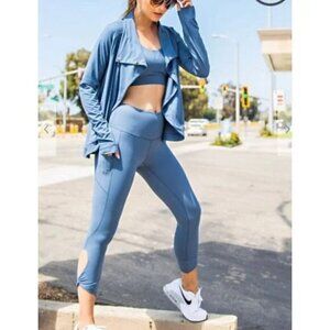 NWOT Code Blue Asymmetric Cowl Neck Jacket Sizes 1X-2X Pockets Snap Buttons